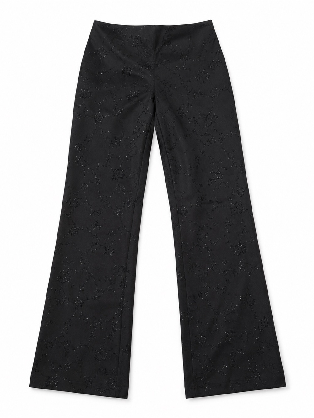 Vintage 90’s Black Sparkle Floral Pants, Size 6 🖤✨